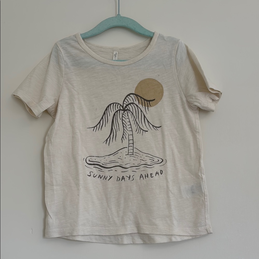 Rylee + Cru Cream Short Sleeve Tee 4-5y